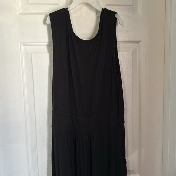 Black George Dress with Hidden Pockets - Size M - Soft Stretch Jersey Cotton - Picture 5 of 6